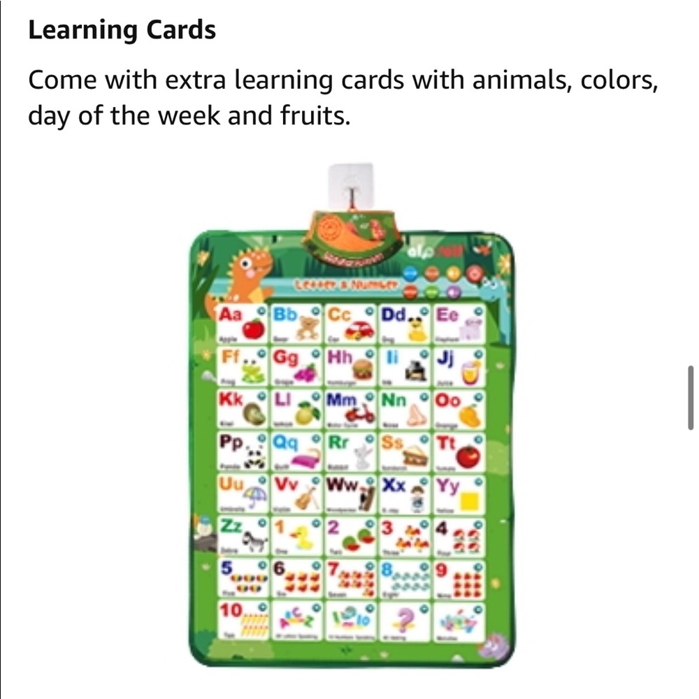 Interactive ABC & 123s Electronic Learning Charts Posters, Preschool Learning - Picture 10 of 13